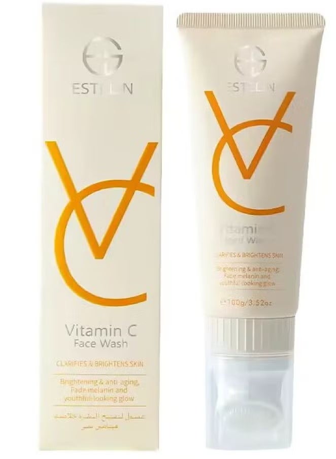 إستيلين غسول وجه إستلِن بفيتامين سي لإشراقة وتنظيف البشرة – 100 جم - Image 1